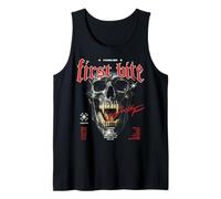 First Bite Vampire Vintage Streetwear Urban Hip Hop Y2K Camiseta sin Mangas