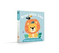 First Book & Wooden Puzzle Set - Brave Little Lion