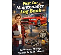 First Car Maintenance Log Book: Service and Mileage Tracker for Teen Drivers
