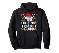 First Christmas As A Grandma 2025 Family Matching Grandma Sudadera con Capucha