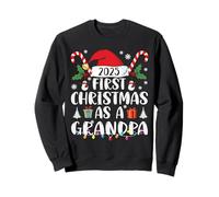 First Christmas As A Grandpa EST 2025 Family Matching Sudadera