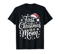 First Christmas As A Mom New Mommy Holiday Cheer Camiseta