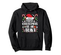 First Christmas As An Aunt 2025 Family Matching 1st New Aunt Sudadera con Capucha
