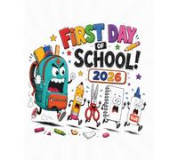 First Day of School 2026 Composition Notebook: Cute Wide Ruled School Notebook for Kids, Elementary Students, Back to School Writing Journal