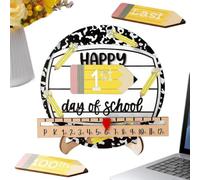 First Day of School Sign - Reusable Classroom Props with Stand