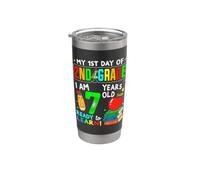 First Day of Second Grade Boys Girls 1st Day of 2nd Grade Vaso térmico de acero inoxidable de doble pared