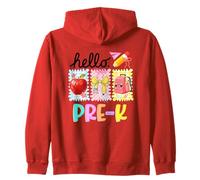 First Day Pre-K Apple Bow Mochila Lápiz Sudadera con Capucha