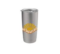 First Day Ready To Go Retro Groovy Style Vaso térmico de acero inoxidable de doble pared