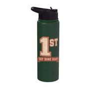 First Day Success Vintage Collegiate Style Stainless Steel Insulated Water Bottle