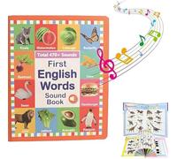 First English Words Sound Book My First English Sound Book with 470+ Words, 21 temas, libros de sonido interactivos, divertido juego de palabras, regalo perfecto educativo, regalo perfecto para la