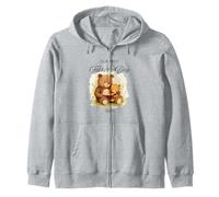 First Father's Day 2025 Cute Papa Bear Reading Book New Dad Sudadera con Capucha