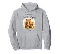 First Father's Day 2025 Cute Papa Bear Reading Book New Dad Sudadera con Capucha
