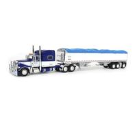 First Gear DCP 1/64 Peterbilt 389 - Cama de techo medio con remolque Wilson Pacesetter de grano de tres ejes de 50 pies, conmemorativo Shupe Trucking 60-2023