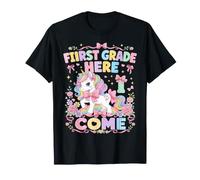 First Grade Here I Come Unicorn 1st Grader Back To School Camiseta