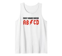 First Grade Rocks Rules 1st Grade Teacher First Grader Kids Camiseta sin Mangas