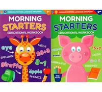 First Grade & Second Grade Includes: Reading - Math - Grammar & More- Morning Starters Educational Workbooks (Set of 2 Books) - v21