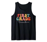 First Grade Teacher Retro Men Women First Day of School Camiseta sin Mangas