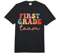 First Grade Team Retro First Day of School Groovy Men Women Comfort Colors Adult Heavyweight T-Shirt