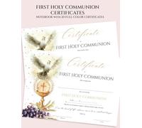 First Holy Communion Certificates: First Holy Communion Certificates with a Dove