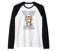 First I Drink The Coffee Then I Do The Things Camiseta Manga Raglan