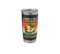 First I Eat Empanada Then I Do The Things Empanada Vintage Vaso térmico de acero inoxidable de doble pared