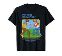 First Knife Fight Sarcastic Retro Vintage Funny Adult Humor Camiseta