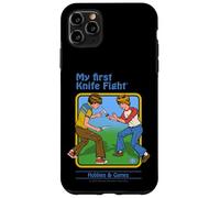 First Knife Fight Sarcastic Retro Vintage Funny Adult Humor Carcasa para iPhone 11 Pro Max