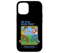 First Knife Fight Sarcastic Retro Vintage Funny Adult Humor Carcasa para iPhone 12/12 Pro