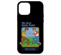 First Knife Fight Sarcastic Retro Vintage Funny Adult Humor Carcasa para iPhone 12 mini