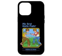 First Knife Fight Sarcastic Retro Vintage Funny Adult Humor Carcasa para iPhone 12 Pro Max
