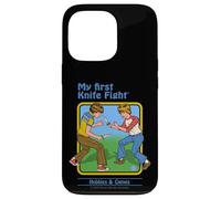 First Knife Fight Sarcastic Retro Vintage Funny Adult Humor Carcasa para iPhone 13 Pro