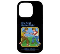 First Knife Fight Sarcastic Retro Vintage Funny Adult Humor Carcasa para iPhone 14 Pro