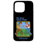 First Knife Fight Sarcastic Retro Vintage Funny Adult Humor Carcasa para iPhone 15 Pro Max