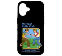 First Knife Fight Sarcastic Retro Vintage Funny Adult Humor Carcasa para iPhone 16
