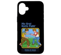 First Knife Fight Sarcastic Retro Vintage Funny Adult Humor Carcasa para iPhone 16 Plus