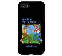 First Knife Fight Sarcastic Retro Vintage Funny Adult Humor Carcasa para iPhone SE (2020) / 7 / 8