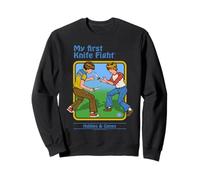 First Knife Fight Sarcastic Retro Vintage Funny Adult Humor Sudadera