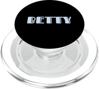 First Name Betty Vintage Art Deco Light Blue/Lavender Font PopSockets PopGrip para MagSafe