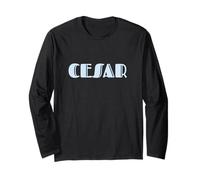 First Name Cesar Vintage Art Deco Light Blue / Lavender Font Manga Larga