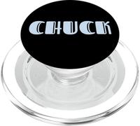 First Name Chuck Vintage Art Deco Light Blue/Lavender Font PopSockets PopGrip para MagSafe