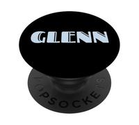 First Name Glenn Vintage Art Deco Light Blue/Lavender Font PopSockets PopGrip Adhesivo