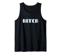 First Name Hitch Vintage Art Deco Light Blue / Lavender Font Camiseta sin Mangas