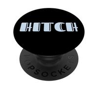 First Name Hitch Vintage Art Deco Light Blue / Lavender Font PopSockets PopGrip Adhesivo
