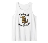 First of All I’m A Delight Funny Alligator Crocodile Gator Camiseta sin Mangas
