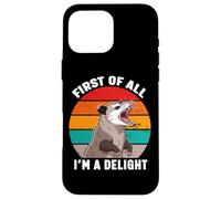 First of All I'm A Delight Angry Opossum Carcasa para iPhone 16 Pro MAX