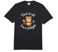 First of All I'm a Delight Funny Cute Cat Comfort Colors Adult Heavyweight T-Shirt