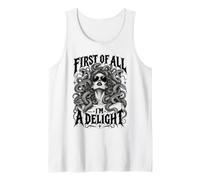 First of All I'm A Delight Medusa Sarcastic Funny Camiseta sin Mangas