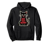 First of All I'm a Delight Roaring Black Cat Lover Funny Sudadera con Capucha