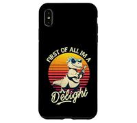 First of All I'm A Delight Sarcastic Vintage T-Rex Dinosaur Carcasa para iPhone XS MAX