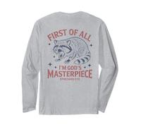 First of All Im God Masterpiece Funny Raccoon Ephesians 2:10 Manga Larga